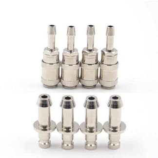 4sets NIBP Air Hose Aadpt Cuff Connector BP12 BP15 Airway Metal Joints-0